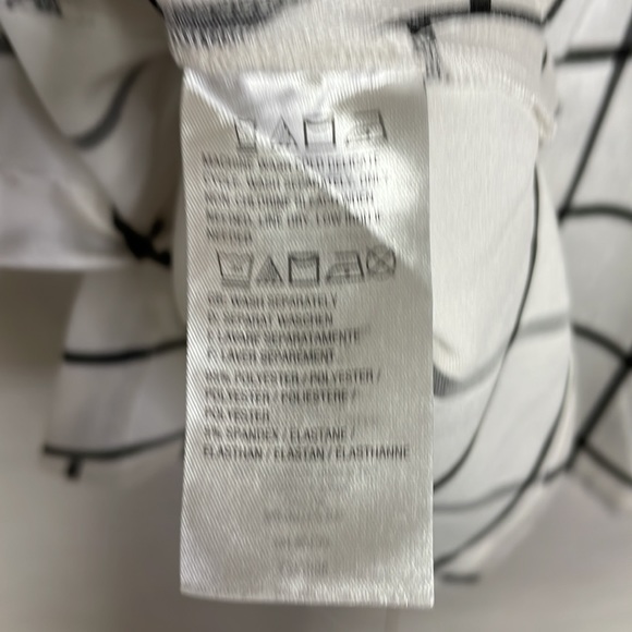 Linea by Louis Dell Olio women collared button up shirt white and black - Picture 7 of 7